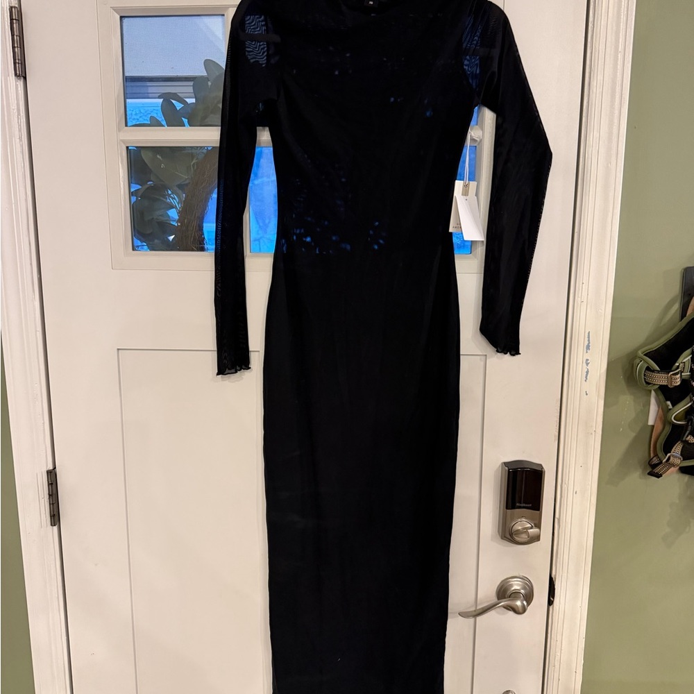 Good American Black Long Sleeve Dress